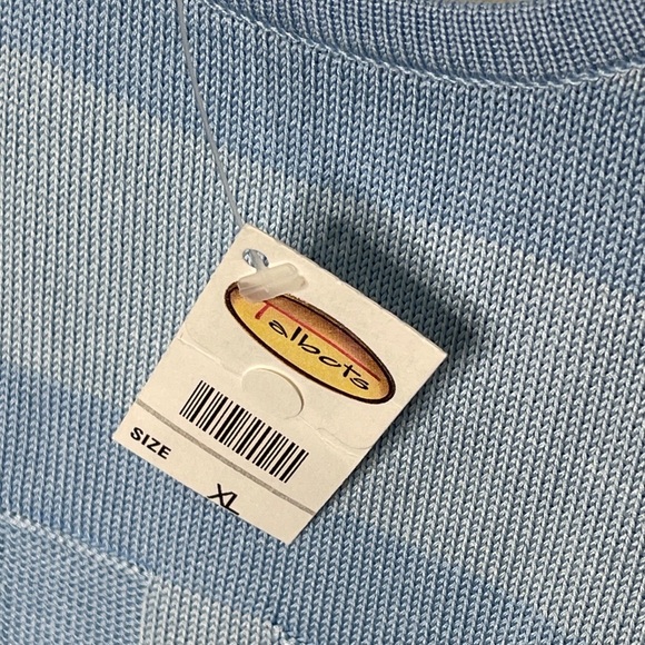 Vintage Talbots Sweater Tank Cardigan Set Women’s XL Light Blue 100% Silk - Picture 8 of 10